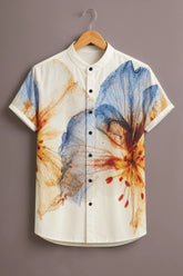 Men's White Printed Shirt