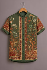 Men's Olive Classic Print Shirt