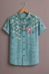 Men's Sky Blue Designer Casual Shirt