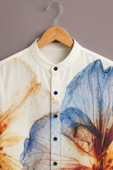 Men's White Printed Shirt