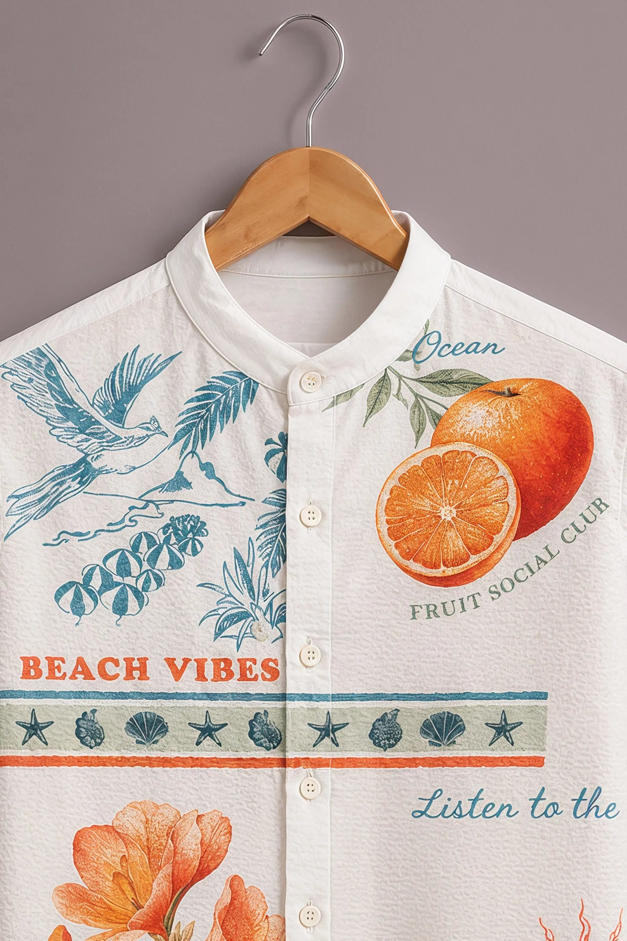 Men's Beach Vibes Print Shirt