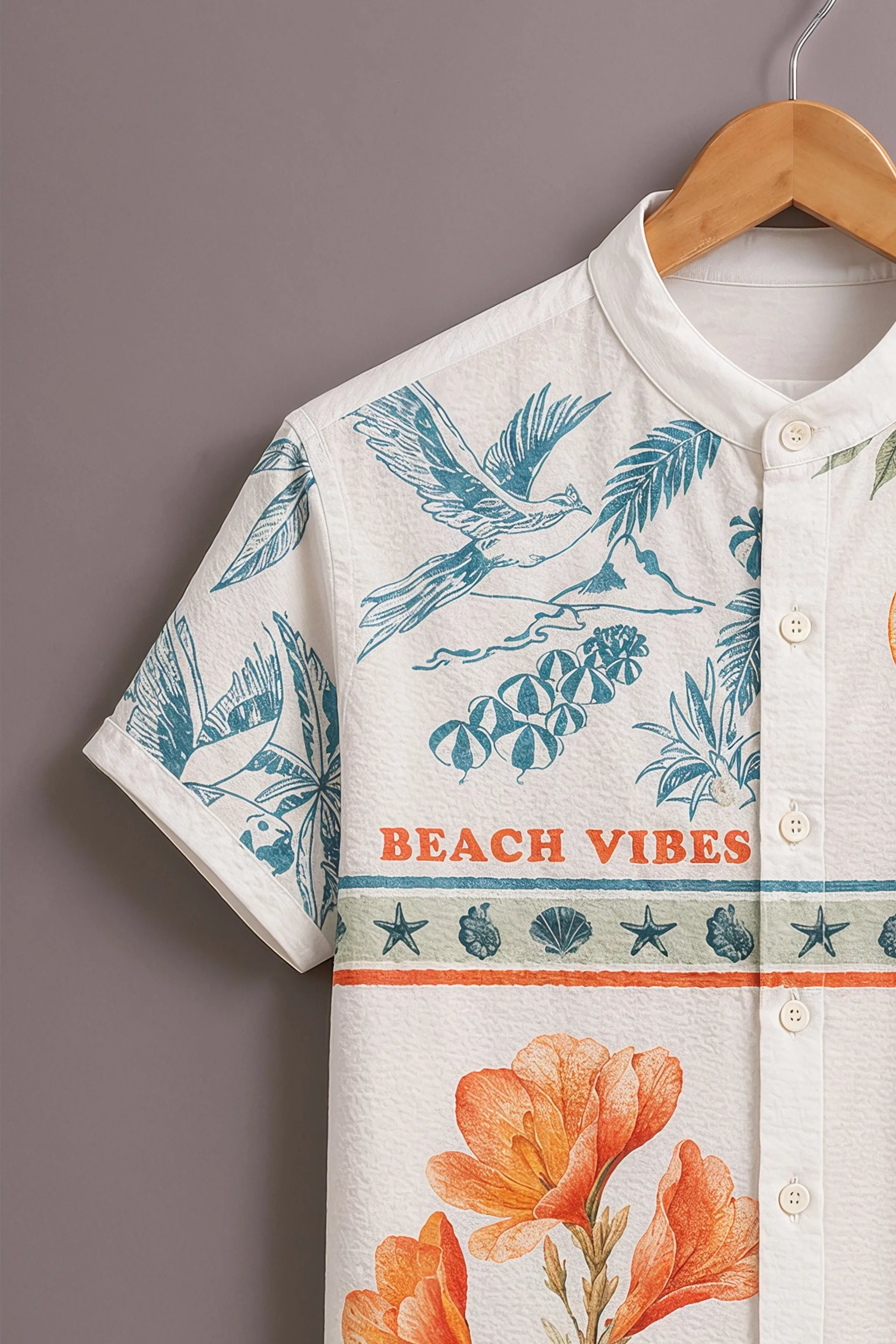 Men's Beach Vibes Print Shirt