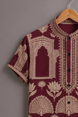 Men's Maroon Royal Designer Shirt