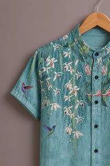Men's Sky Blue Designer Casual Shirt